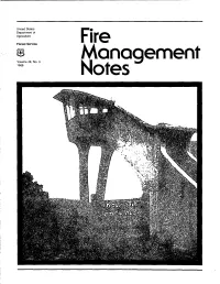 Fire Management Notes),P.O