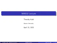Handout from Today's Lecture