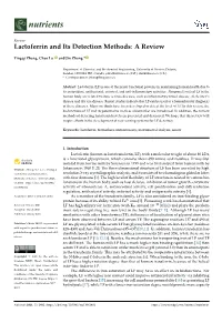 Lactoferrin and Its Detection Methods: a Review