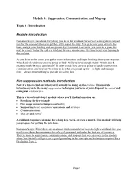 Module 9: Suppression, Communication, and Mop-Up