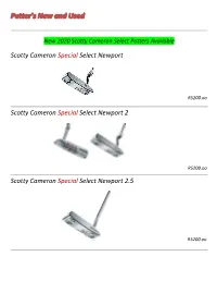 New 2020 Scotty Cameron Select Putters Available