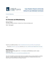 On Terrorism and Whistleblowing