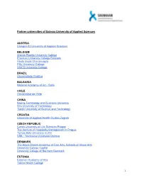 Partner Universities of Saimaa University of Applied Sciences