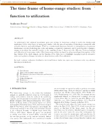 The Time Frame of Home‐Range Studies