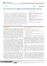 An Overview on Ligands of Therapeutically Interest