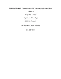 Analysis of Gender and Queer Representation in Outlast II Margret