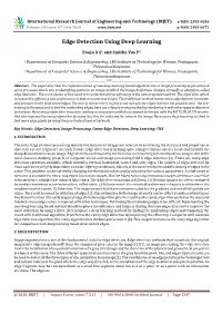 Edge Detection Using Deep Learning