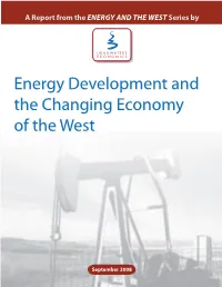 Energy Development and the Changing Economy of the West