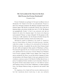 How Persian Was Persian Christianity? Christopher Buck