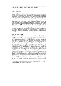 Protein Structure Prediction Ii Introduction