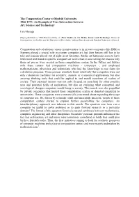 The Computation Center at Madrid University, 1966-1973: an Example of True Interaction Between Art, Science and Technology