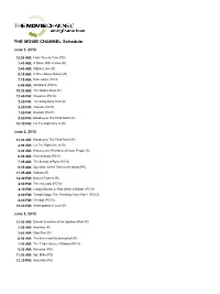 THE MOVIE CHANNEL Schedule