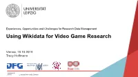 Using Wikidata for Video Game Research