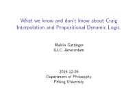 What We Know and Don't Know About Craig Interpolation And