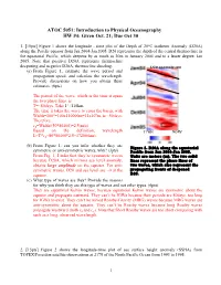 ATOC 5051: Introduction to Physical Oceanography HW #4: Given Oct