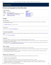 Fair Use and Copyright for Online Education - Libguides @ URI at University of Rhode Island