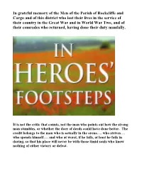 In Grateful Memory of the Men of the Parish of Rockcliffe and Cargo And