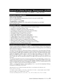Journal of Global Strategic Management (JGSM) JUNE 2010, VOLUME