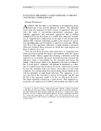 Justifying the Right to Self-Defense: a Theory of Forced Consequences