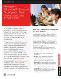 Microsoft in Education Professional Development Suite UNLOCK the POTENTIAL of YOUR DISTRICT