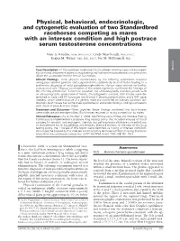 Physical, Behavioral, Endocrinologic, and Cytogenetic Evaluation Of