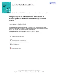 The Journey of Business Model Innovation in Media Agencies: Towards a Three-Stage Process Model