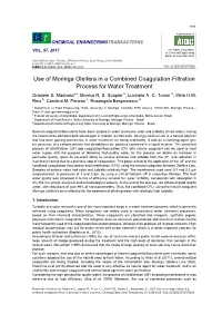 Use of Moringa Oleifera in a Combined Coagulation-Filtration Process for Water Treatment