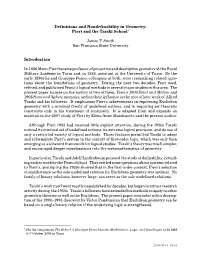 Definitions and Nondefinability in Geometry: Pieri and the Tarski School 1