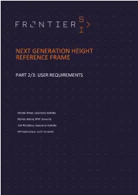 Next Generation Height Reference Frame