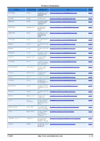 Products Catalog Index