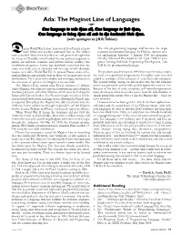 Ada: the Maginot Line of Languages -Or