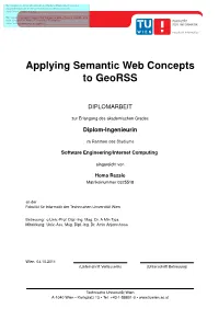 Applying Semantic Web Concepts to Georss