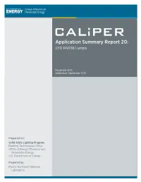 Caliper Application Summary Report 20: LED PAR38 Lamps