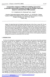 Comparative Analyses of Different Modelling Approaches to Simulate Radionuclide Transport Through the Dnieper Reservoirs Based on Extremal Flood 1999 Scenario