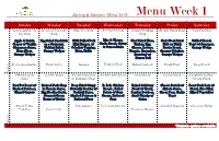 Spring & Summer Menu 2019