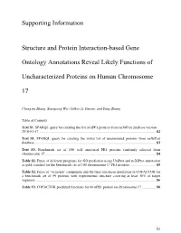 Supporting Information Structure and Protein Interaction-Based Gene