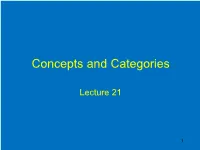 21. Concepts and Categories
