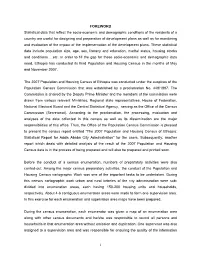 FOREWORD Statistical Data That Reflect the Socio-Economic And