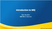 Introduction to MQ