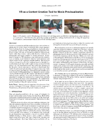 VR As a Content Creation Tool for Movie Previsualisation
