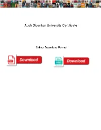 Atish Dipankar University Certificate