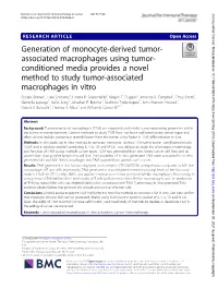Generation of Monocyte-Derived Tumor-Associated Macrophages Using