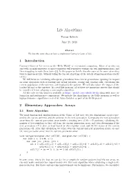 Life Algorithms