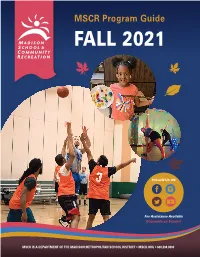 MSCR Program Guide FALL 2021