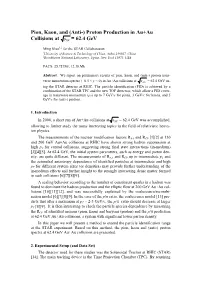 Pion, Kaon, and (Anti-) Proton Production in Au+Au Collisions at NN