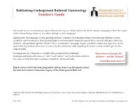 Teacher's Guide to Rethinking UGRR Terminology