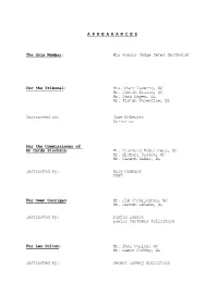 APPEARANCES the Sole Member: His Honour Judge Peter Smithwick
