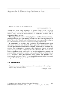 Appendix A: Measuring Software Size