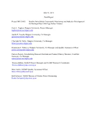 Benthic Invertebrate Community Monitoring and Indicator Development for Barnegat Bay-Little Egg Harbor Estuary