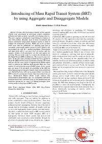 BRT) by Using Aggregate and Disaggregate Models